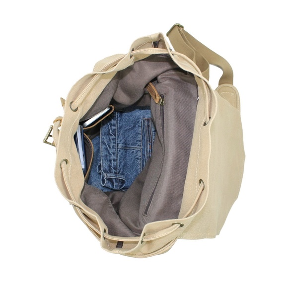 *Clearance* Classic Large Canvas Backpack CK11GRY - Picture 3 of 4